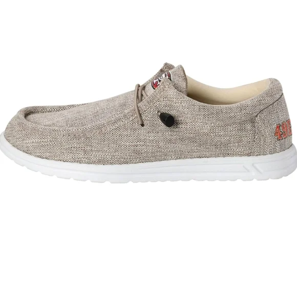 FOCO Men's NFL Team Logo Lightweight Loafers San Francisco 49ers Size S 7/8 NWT - Picture 4 of 16